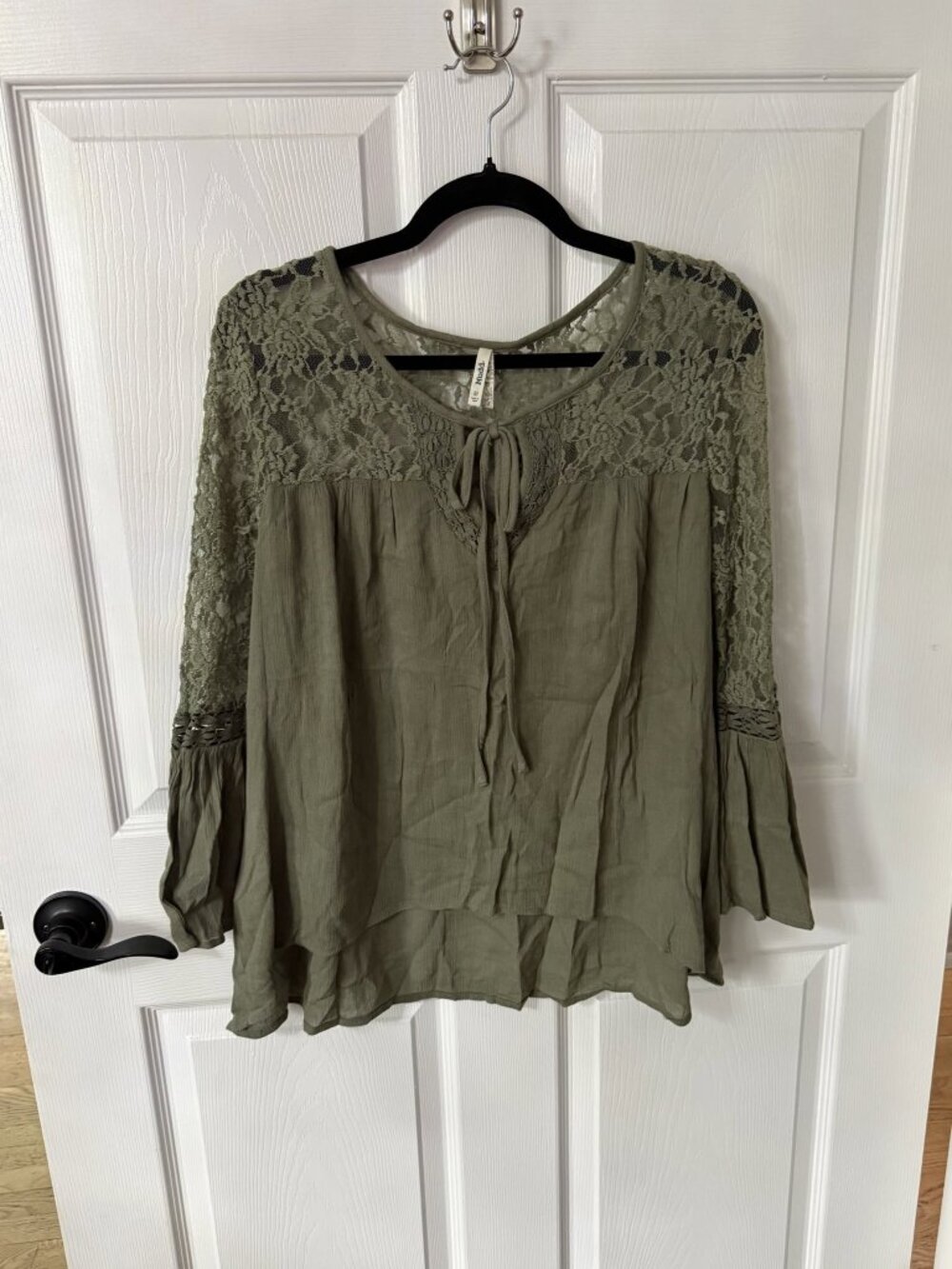 Mudd Olive Green Lace Long Sleeve